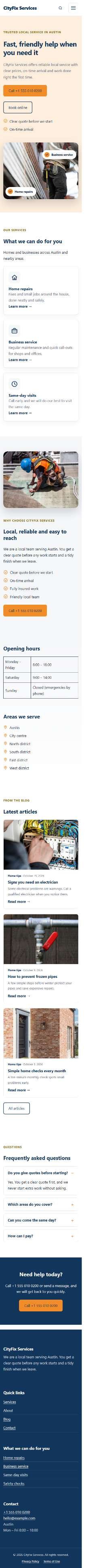 Web Design Portfolio 4 local mobile