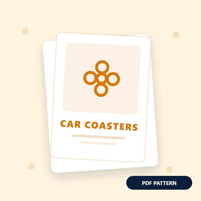 Car Cup Holder Coasters Pattern